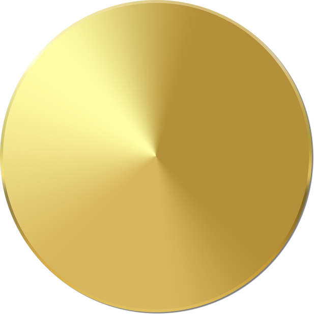 gold circle and gold dot